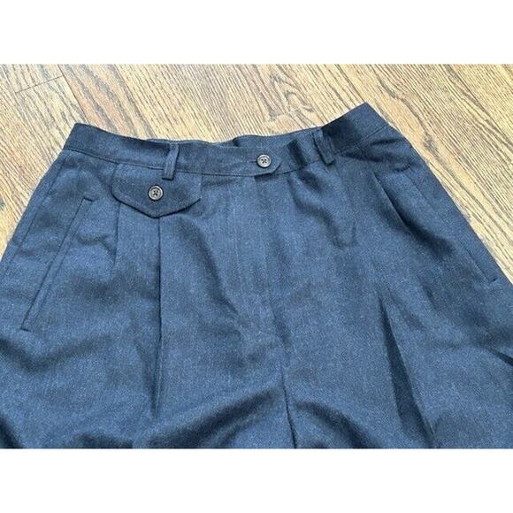 Lauren Ralph Lauren Worsted Wool Dress Pants Trousers Pleated Front Blue Size 10 - Picture 4 of 10